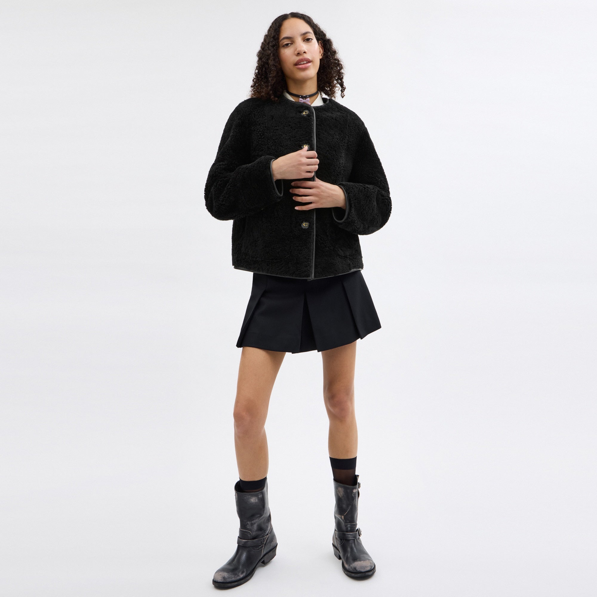 Fluffy Shearling Coat