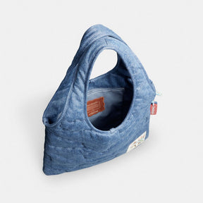 Flat Tote With Cloud Quilting