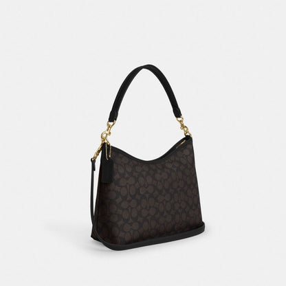 Laurel Shoulder Bag With Pockets In Loved Leather