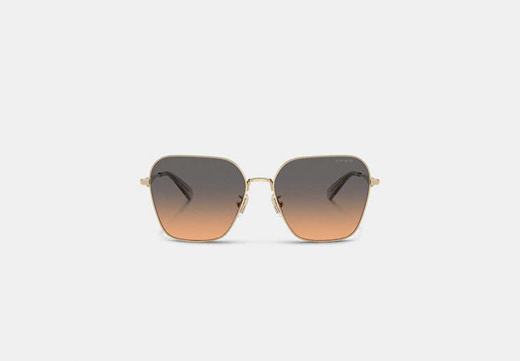 C Hardware Metal Oversized Square Sunglasses