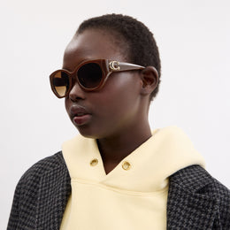 Maxi Sculpted C Oval Sunglasses