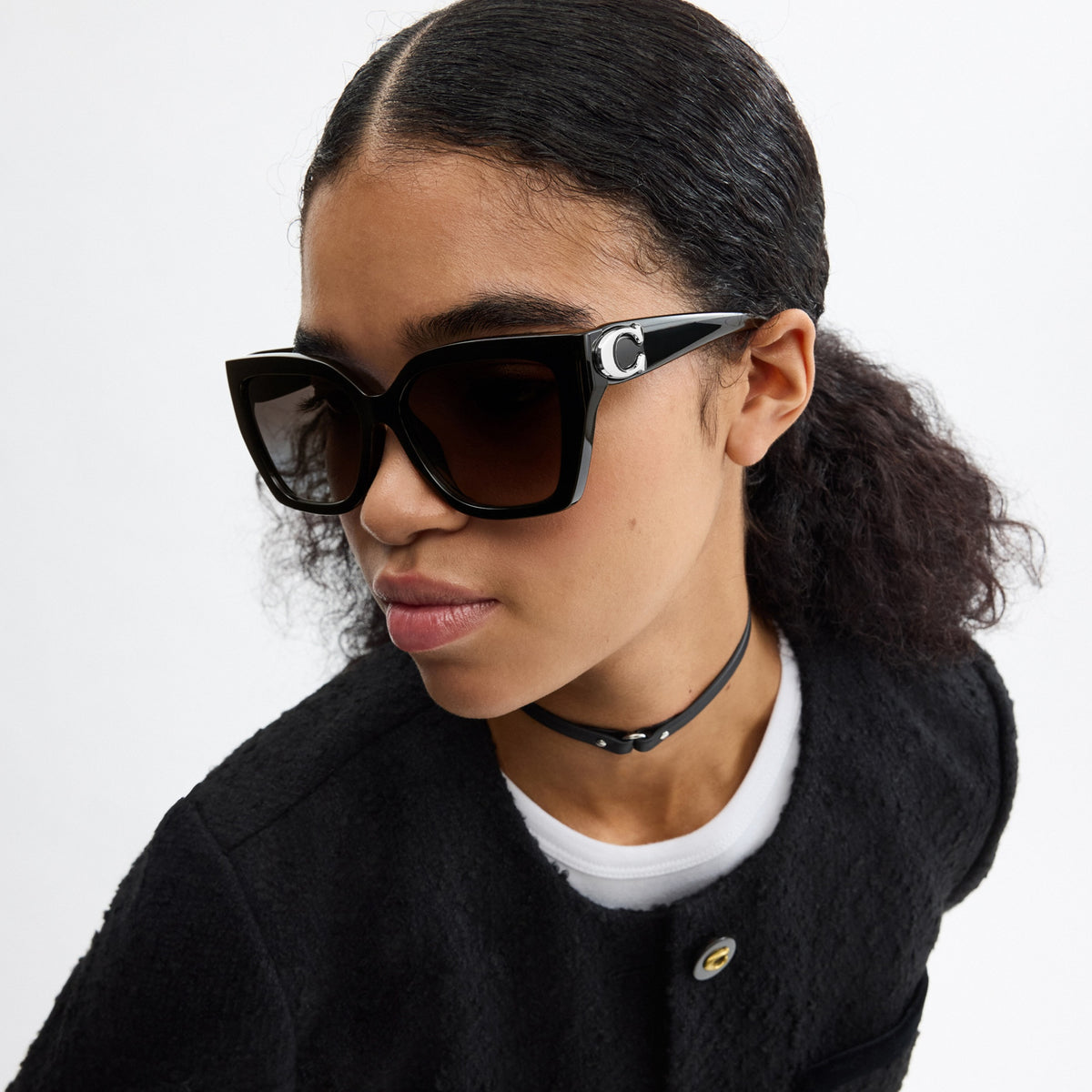 Full Fit Maxi Sculpted C Square Cat Eye Sunglasses