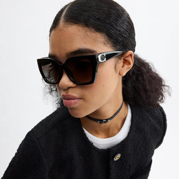 Full Fit Maxi Sculpted C Square Cat Eye Sunglasses