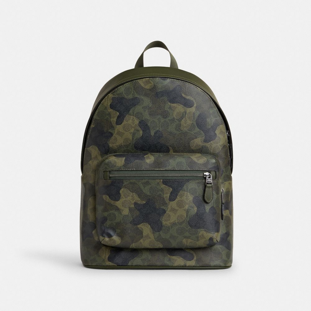 West Backpack In Signature Camo Print