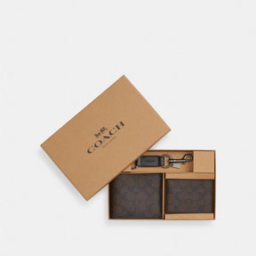 Boxed 3 In 1 Wallet Gift Set In Signature Canvas
