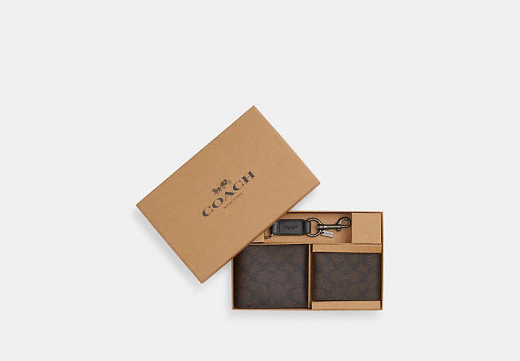 Boxed 3-In-1 Wallet Gift Set In Signature Canvas