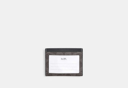 Slim Id Card Case In Signature Canvas