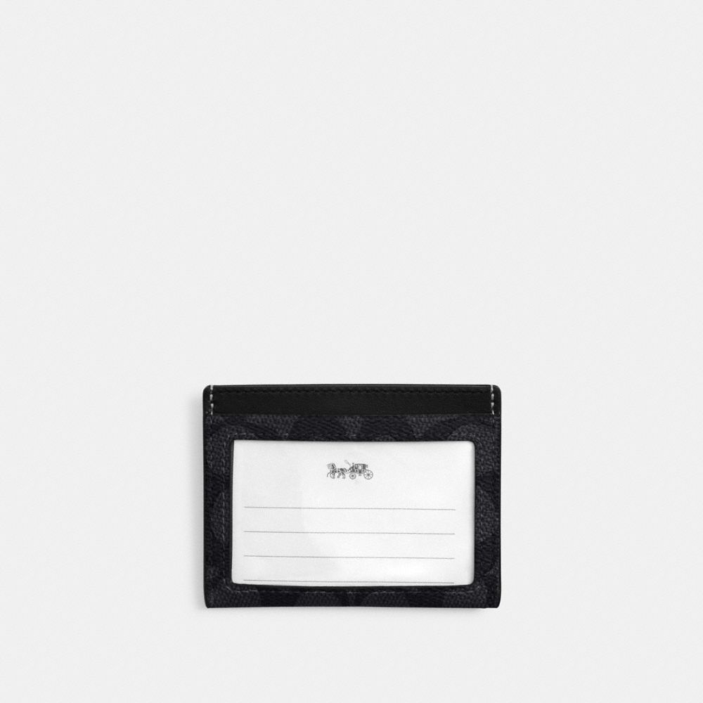 Slim Id Card Case In Signature Canvas