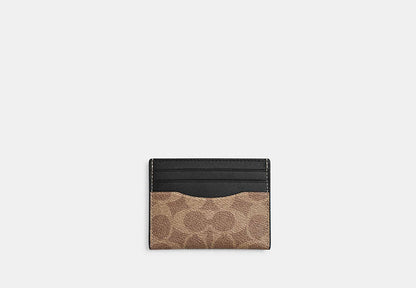 Slim Id Card Case In Signature Canvas