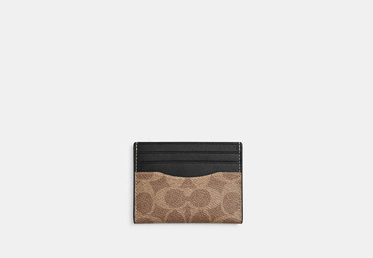 Slim Id Card Case In Signature Canvas