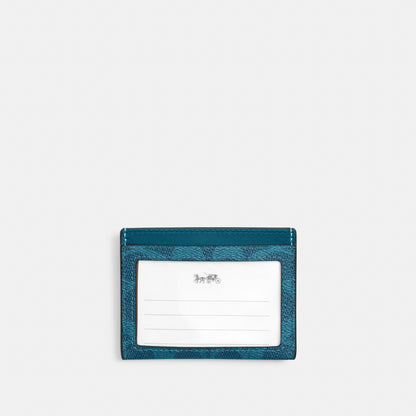 Slim Id Card Case In Signature Canvas