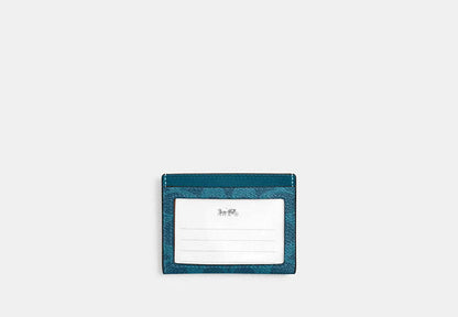 Slim Id Card Case In Signature Canvas