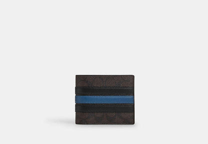 3-In-1 Wallet In Signature Canvas With Varsity Stripe