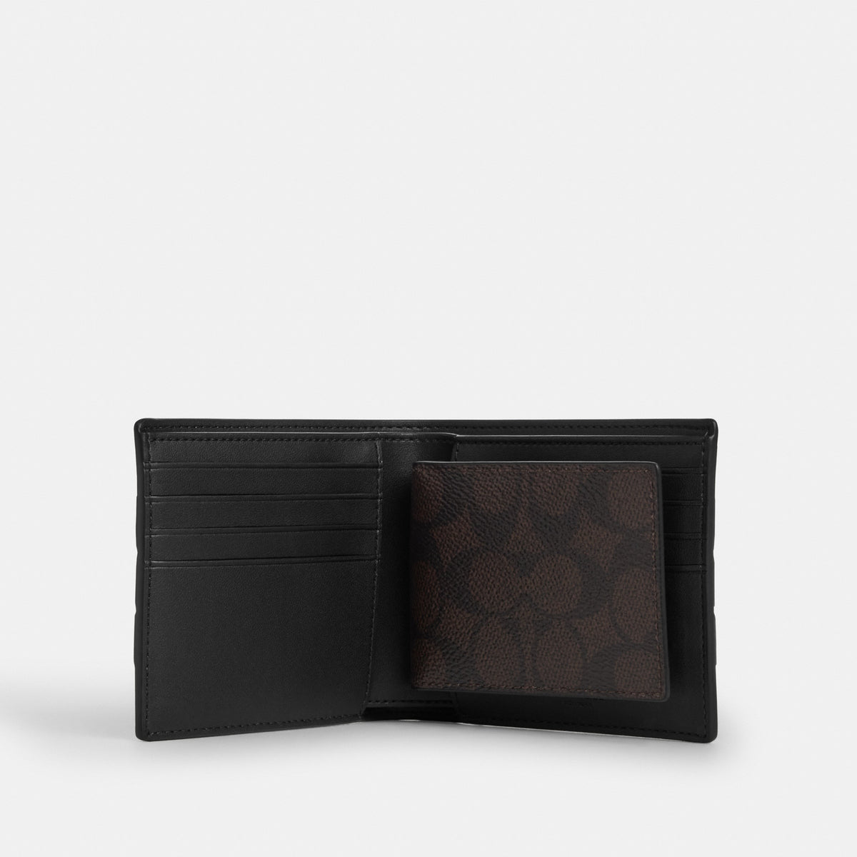 3-In-1 Wallet In Signature Canvas With Varsity Stripe
