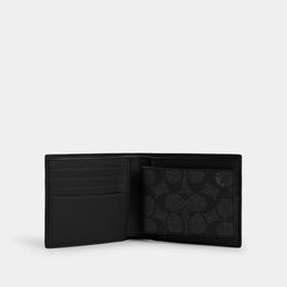 3-In-1 Wallet In Signature Canvas With Varsity Stripe