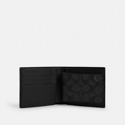 3-In-1 Wallet In Signature Canvas With Varsity Stripe
