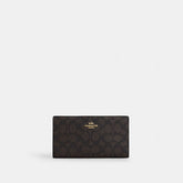 Slim Zip Wallet In Signature Canvas