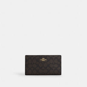 Slim Zip Wallet In Signature Canvas