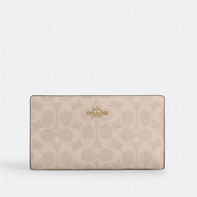 Slim Zip Wallet In Signature Canvas