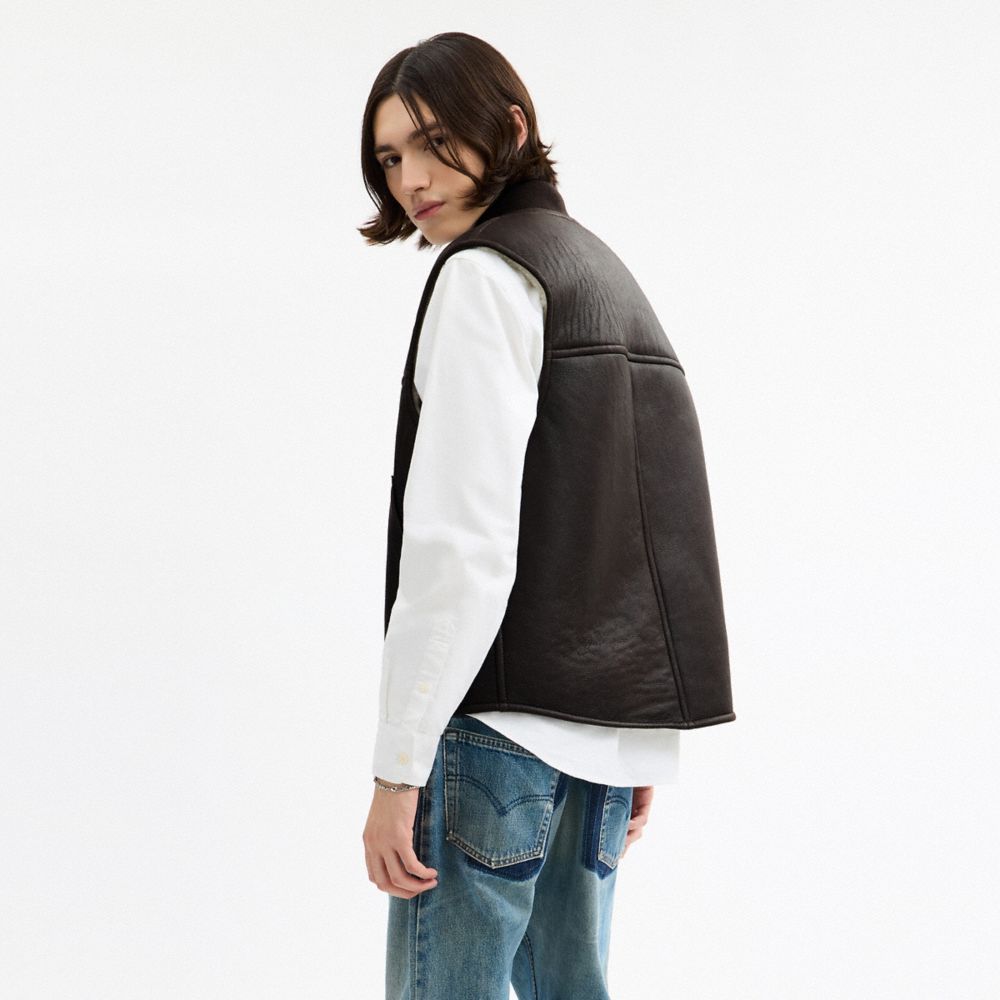 Reversible Shearling Vest