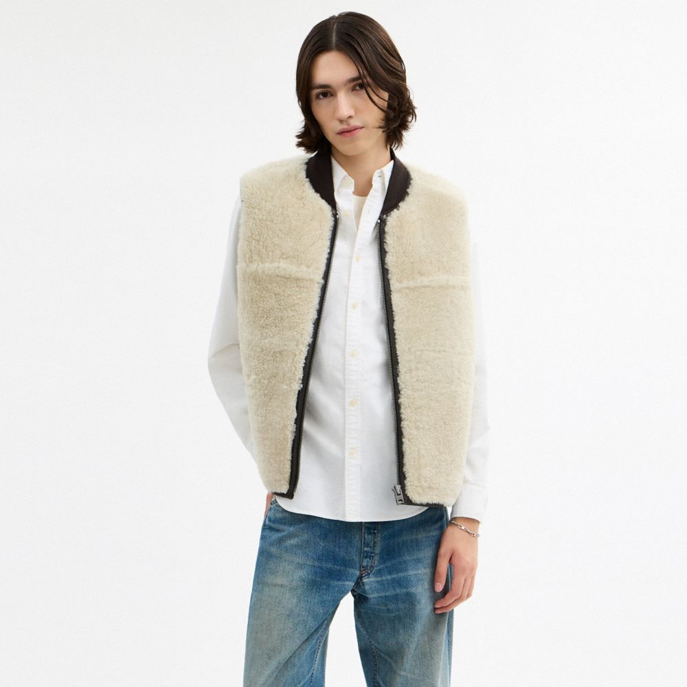 Reversible Shearling Vest
