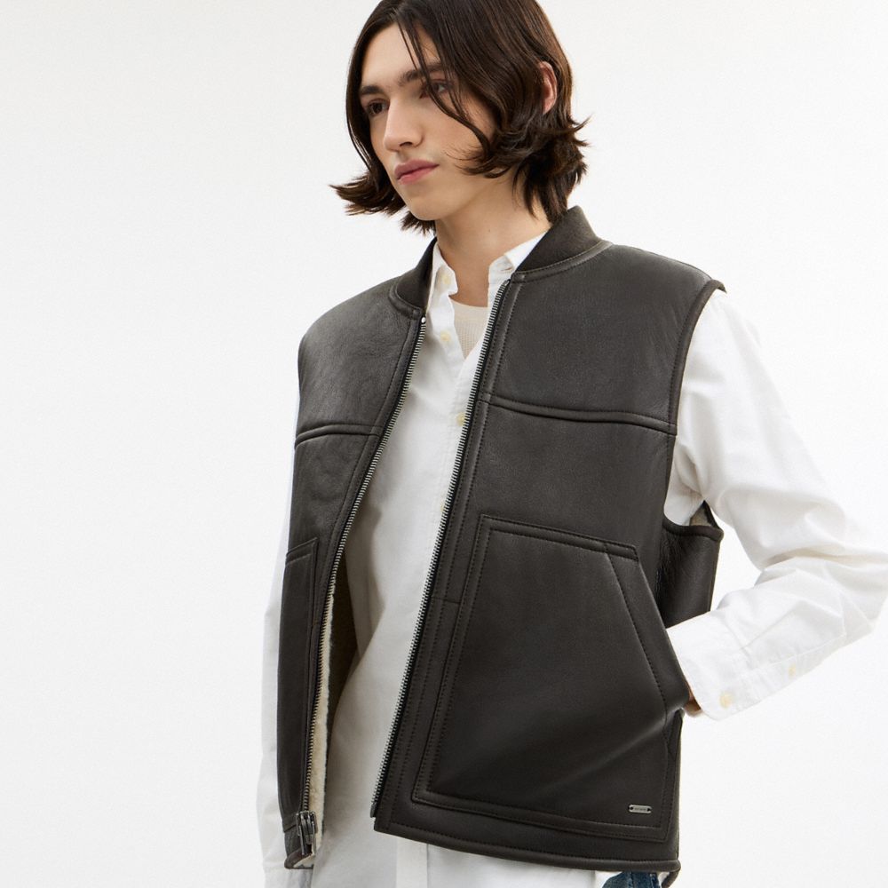 Reversible Shearling Vest