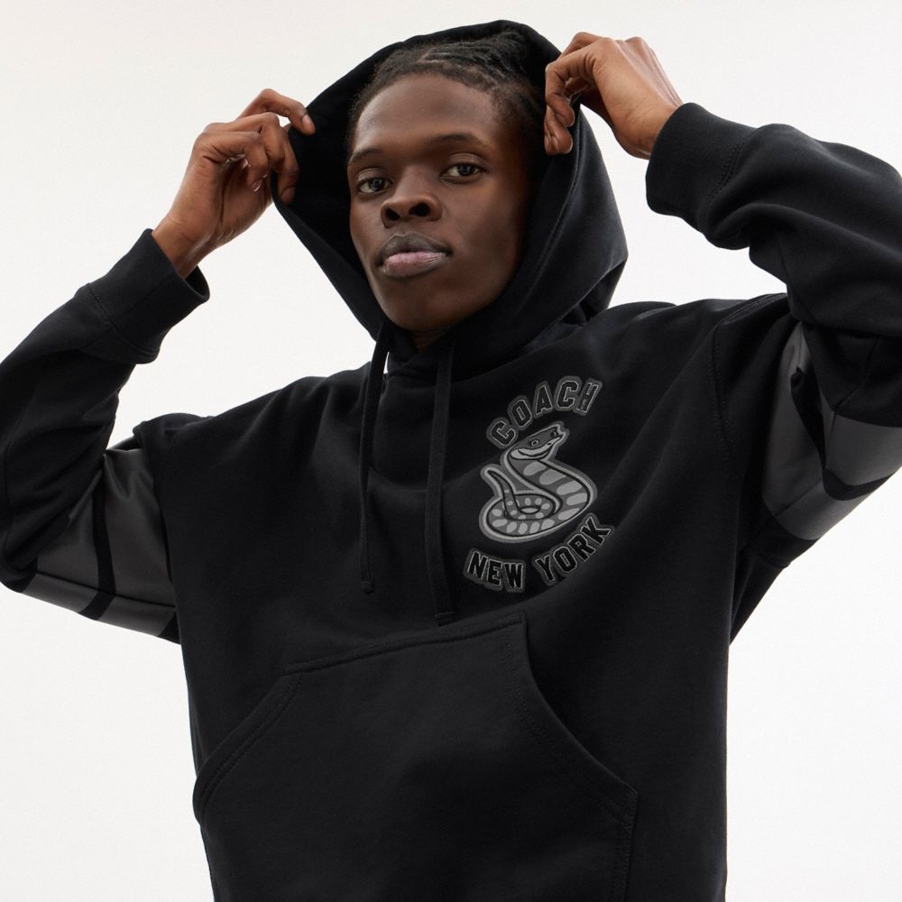 New Year Hoodie With Snake Graphic