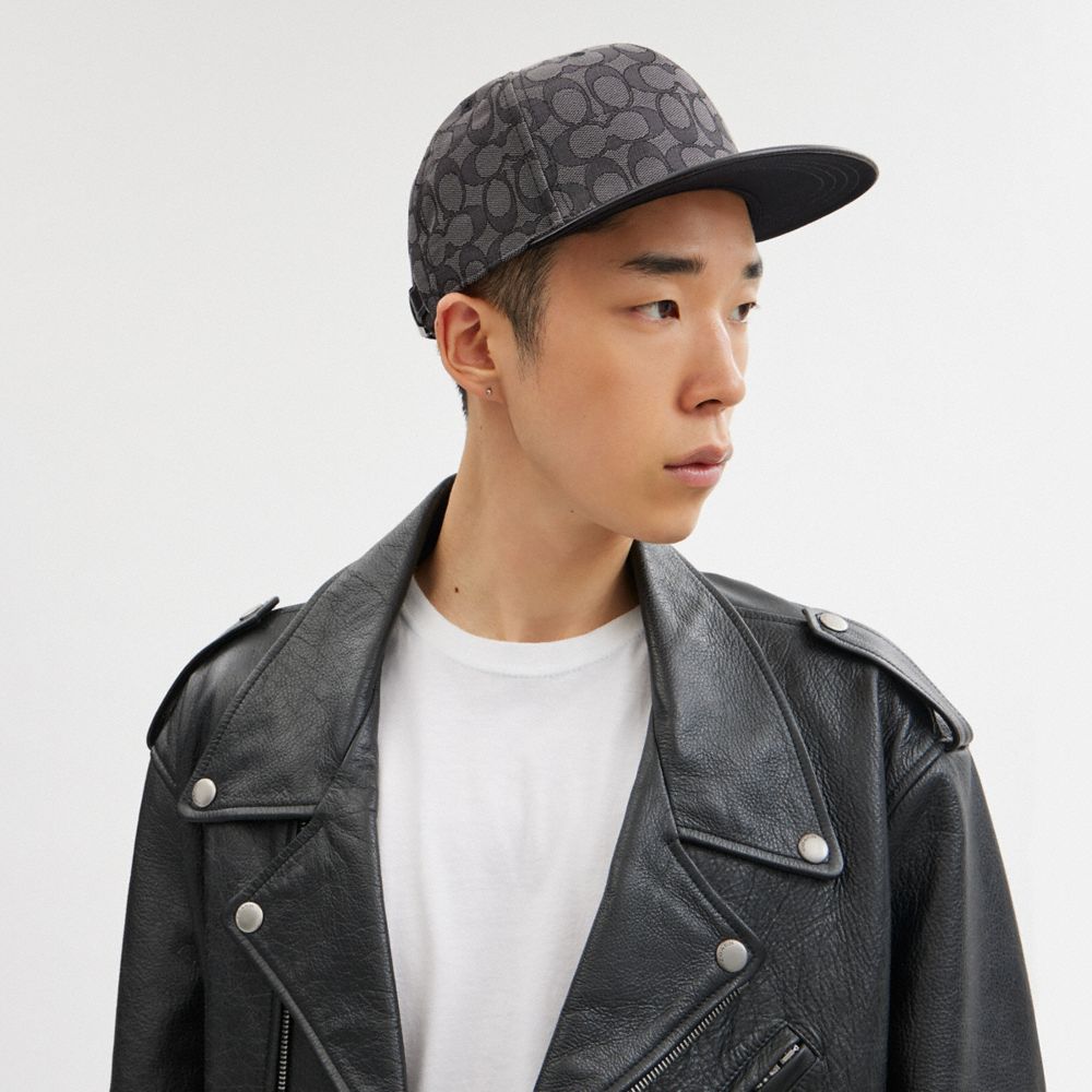 Signature Jacquard Flat Brim Hat