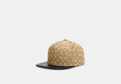 Signature Jacquard Flat Brim Hat