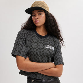 Signature Jacquard Flat Brim Hat
