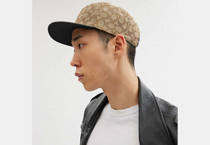 Signature Jacquard Flat Brim Hat