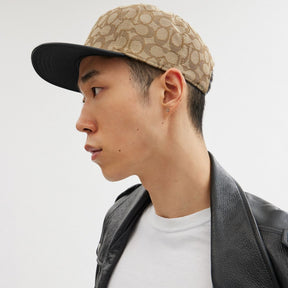 Signature Jacquard Flat Brim Hat