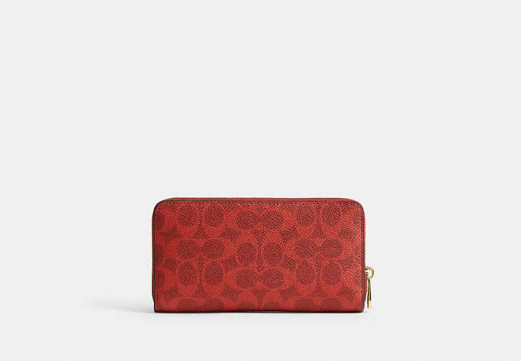 Long Zip Around Wallet In Signature Canvas