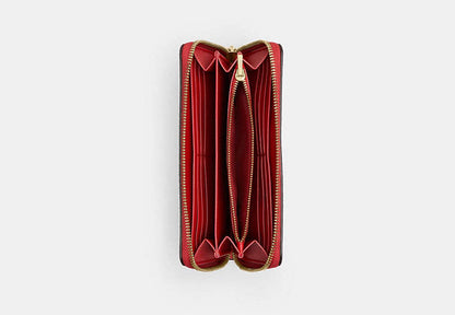 Long Zip Around Wallet In Signature Canvas