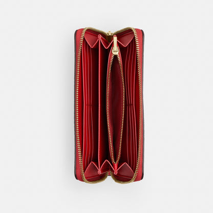 Long Zip Around Wallet In Signature Canvas