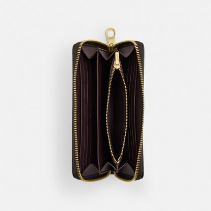 Long Zip Around Wallet In Signature Canvas