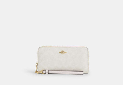 Long Zip Around Wallet In Signature Canvas