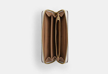 Long Zip Around Wallet In Signature Canvas