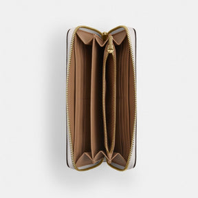 Long Zip Around Wallet In Signature Canvas