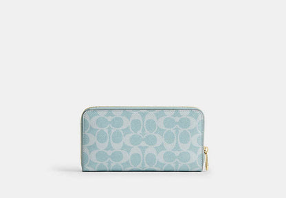 Long Zip Around Wallet In Signature Canvas