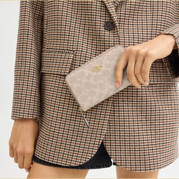 Medium ID Zip Wallet In Signature Canvas