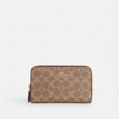Medium ID Zip Wallet In Signature Canvas