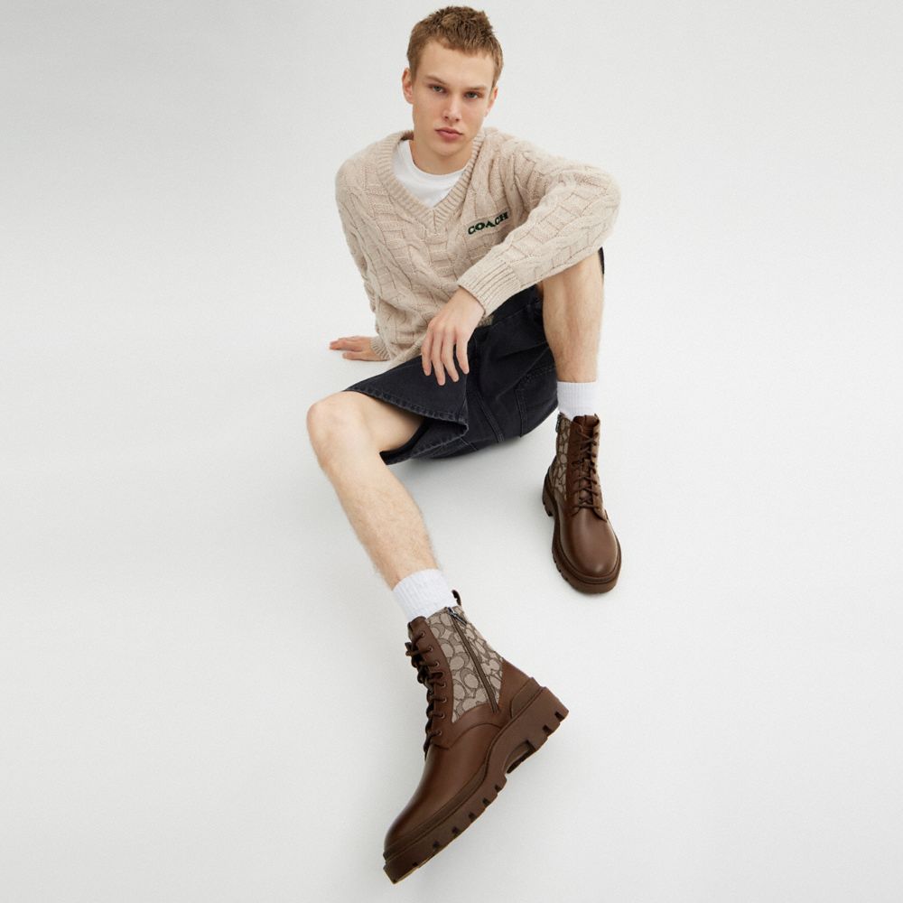 Charlie Boot In Signature Jacquard