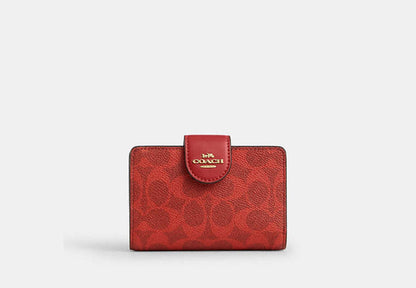 Medium Corner Zip Wallet In Signature Canvas