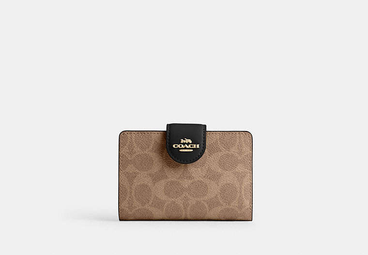 Medium Corner Zip Wallet In Signature Canvas