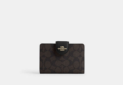 Medium Corner Zip Wallet In Signature Canvas