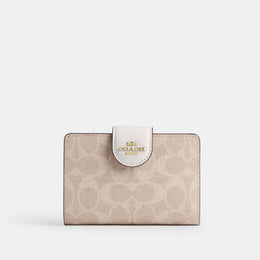 Medium Corner Zip Wallet In Signature Canvas
