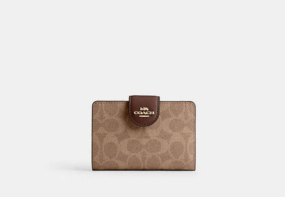 Medium Corner Zip Wallet In Signature Canvas
