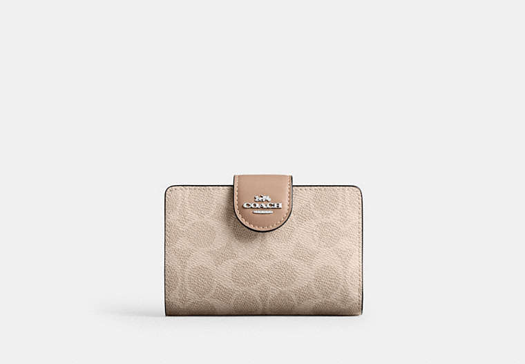 Medium Corner Zip Wallet In Signature Canvas