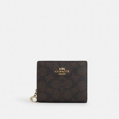 Snap Wallet In Signature Denim